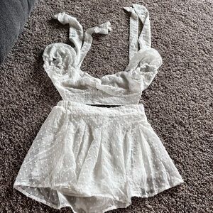 SHEIN White Polka Dot Outfit